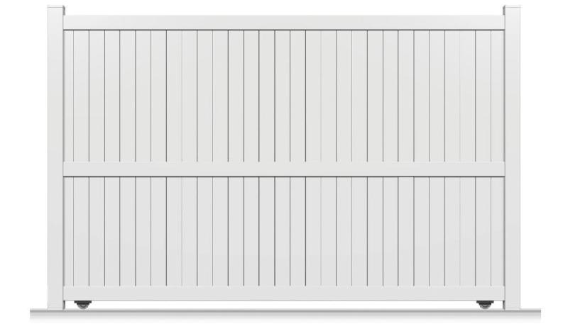 Portail coulissant aluminium modèle OPC-107 - dimensions et lames au choix_0