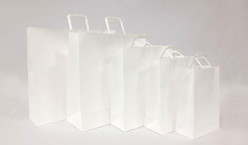 100 sacs kraft à poignée plates ou torsadée, kraft havane - blanc ou couleur - SKFTPPBC-DN09_0