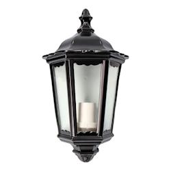 Applique Aluminium et Verre Pour Mur Ip44 E27 100W Couleur Noire 25X12X43Cm Modèle Milan Edm - 8425998732153_0