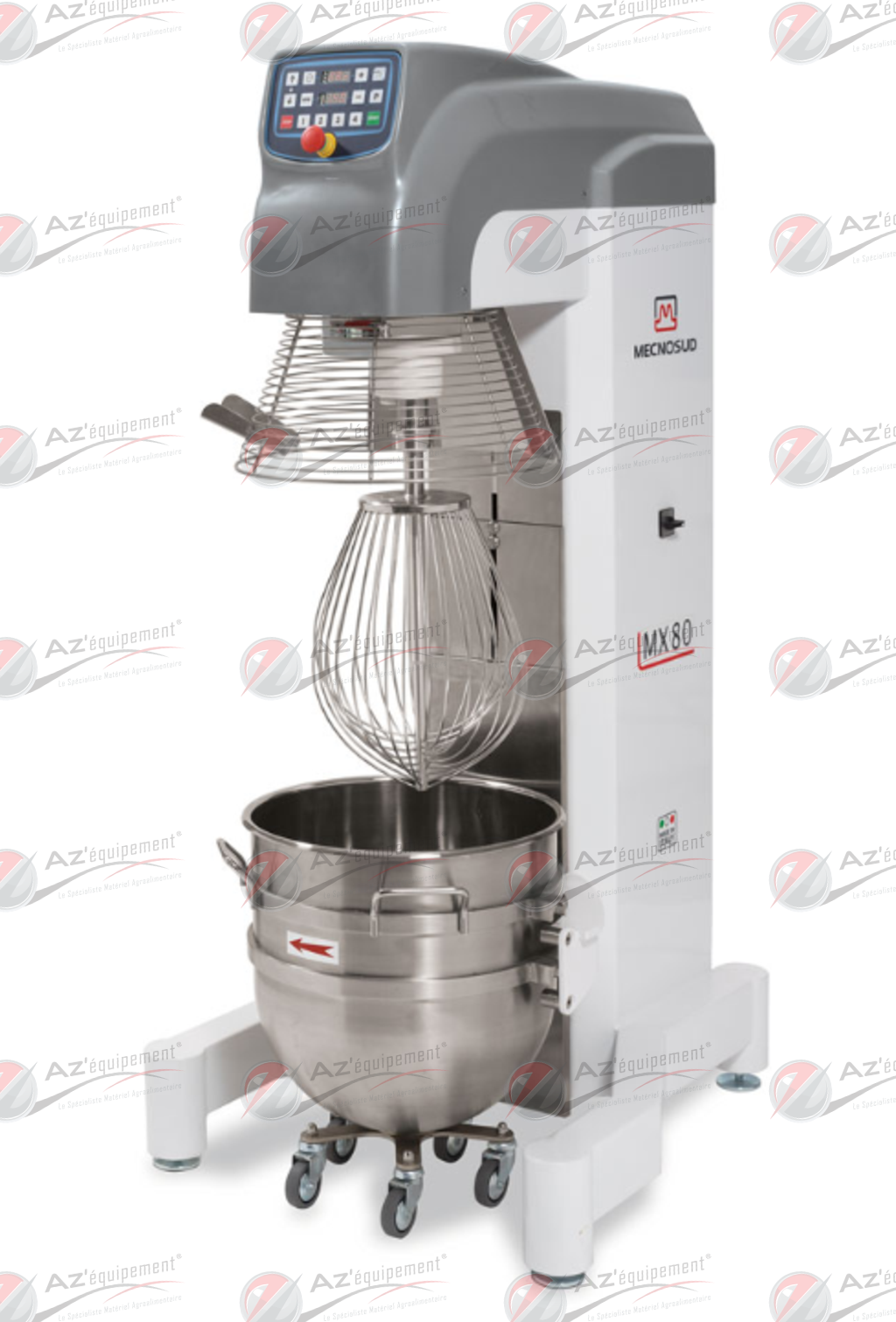 Batteur mélangeur Mecnosud MX80 - MX80PVH - 80kg de capacité, soulèvement électrique, 3kW_0