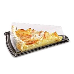 Boite antibuée triangle part de tarte en pet couvercle cristal base noire - Vendu par 720 - 009000183_30_0