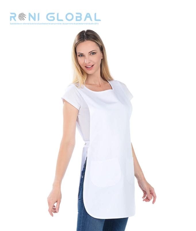 Chasuble de travail femme en coton et polyester - 2 poches - FRAISE REMI CONFECTION - Réf R-FRAISE - 2508_0