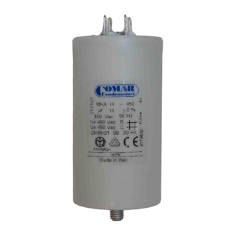 Condensateur moteur permanent 18uF 450V - cosses FASTON - monophasé_0
