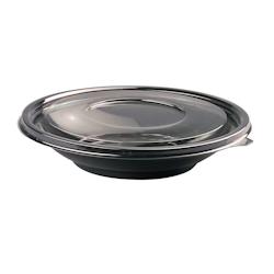FHC evolupack FHC - 100Pcs - Saladier PET rond noir avec couvercle  Ø 23cm H30mm 750ml - noir plastique 210SRCBN750_0