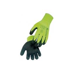 Gant Manutention Enduit Latex SINGER Jaune fluo Taille 9 Support Polyamide poignet élastique Sans Couture - jaune 3701107702541_0