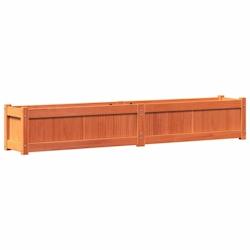 Helloshop26 - Jardinière bac lit surélevé plantes fleurs terrasse jardin cire 180 x 31 x 31 cm bois de pin massif marron 02_0038448 - 3000217676804_0