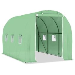 Helloshop26 - Serre tente abri plante fleur légumes 6,86 m² 3,43 x 2 x 2 m vert 02_0044452 - 3000220158168_0