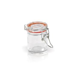 Packnwood FHC - 24Pcs - Mini bocal en verre avec joint silicone rouge - H63,5mm 45ml - transparent verre 210BOKA45_0