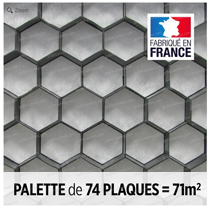 Palette stabilisation gravier nidagravel noir 120x80cm x haut.29mm. 74 plaques = 71m2_0