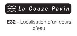 Signalisation de localisation E32 - Localisation d'un cours d'eau_0
