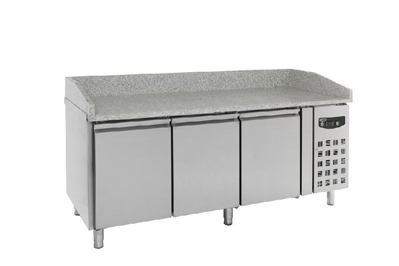 Table préparation pour pizza 3 portes dessus granit sans kit - 7950.0044_0