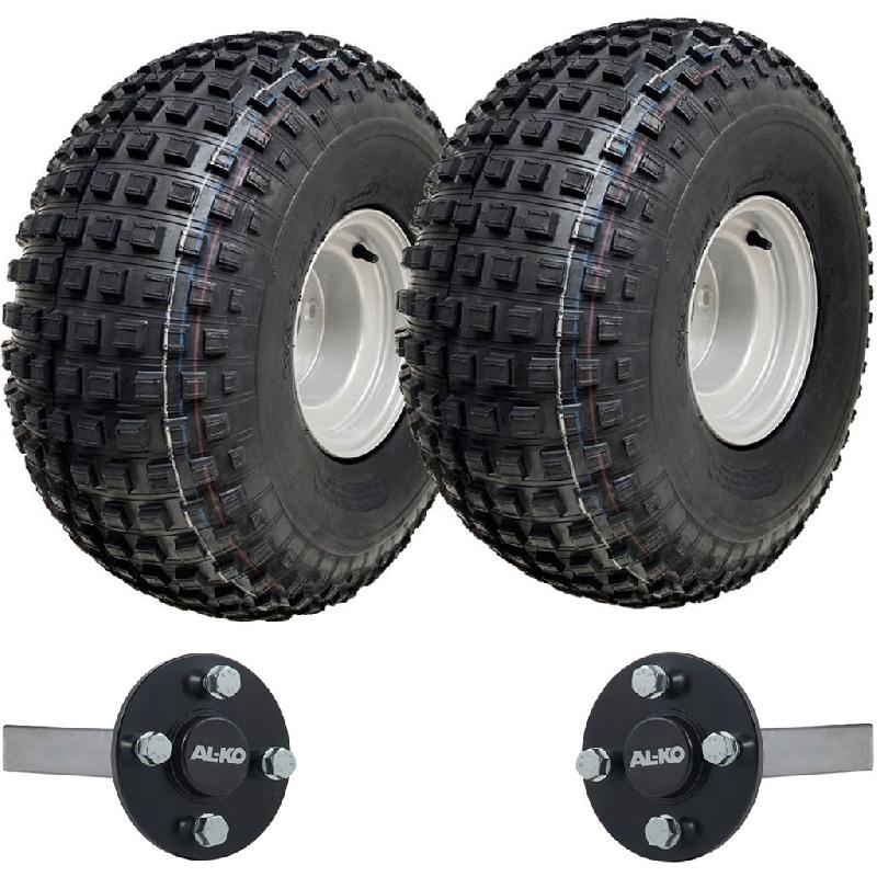 22x11.00-8 Knobby ATV Quad Trailer Kit P323 Wheels  ALKO Axles Road Legal 310kg_0