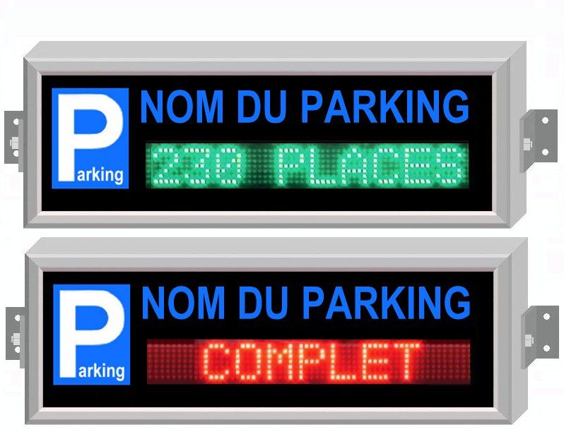 Afficheurs lumineux de comptage de parking