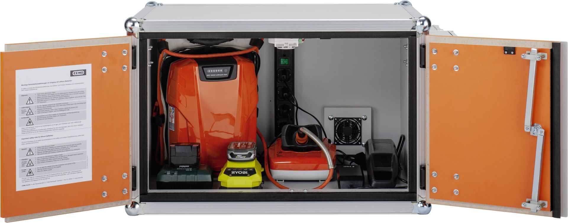 Armoire de sécurité anti-feu CEMO - 8/5 premium lockEX®  230 V SIM sans pieds - Réf 11896_1