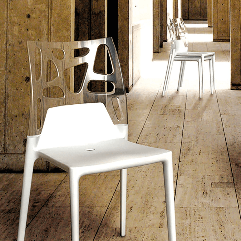 Chaises et Tabourets de collectivité - C10 Columbia - Polypropylène et Polycarbonate anti-UV, Normes EN 1728 et EN 1022, Utilisation intérieure/extérieure, Empilables_0