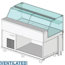 Comptoir vitrine réfrigéré en & gn  vitre basse  ventilé  sans réserve   vb15x_0