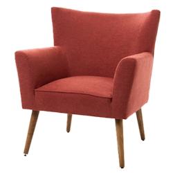 Fauteuil Leon brique -  Rouge Autre Tissu Amadeus 71.5x70.5 cm - rouge 3520071894393_0