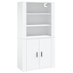 Helloshop26 - Buffet bahut commode armoire meuble de rangement organisateur cuisine salle de séjour salon haut bois d'ingénierie 02_0032784 - 300021_0