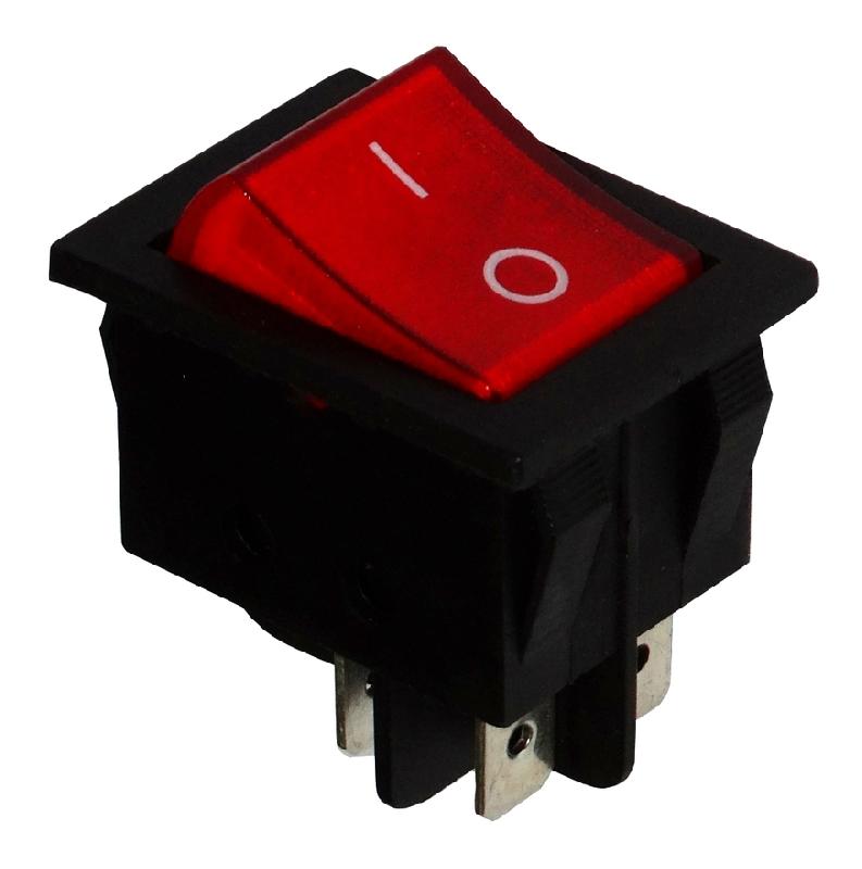 Interrupteur commutateur contacteur bouton à bascule rouge DPST ON-OFF 10A/250V 