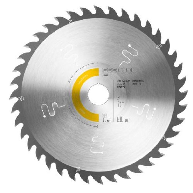 Lame de scie universelle w40 pour scie tks 80 40 dents diam?Tre 254 mm al?Sage 30 mm largeur de coupe 240 mm_0