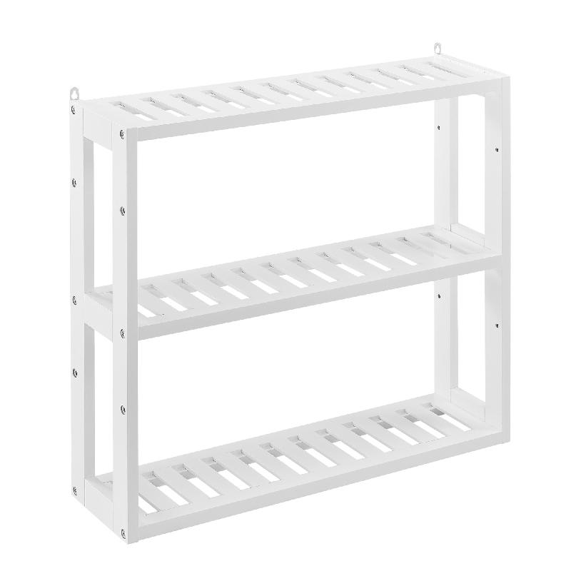 Meuble de rangement pour salle de bain - MDF laqué blanc - 54x15x60 cm - Réf : 03_0002854_0