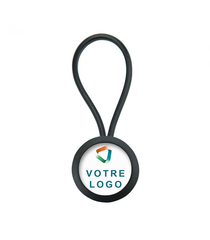 Porte-clef promotionnel rond plastique ABS_0