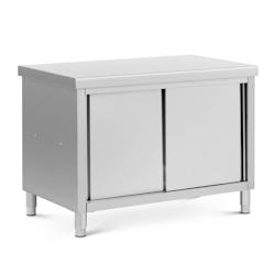 Royal Catering - Royal Catering Meuble Bas en INOX avec Double Ouverture ECO 120 x 70 cm 500 kg - Caisson de Cuisine Meuble Cuisine Bas avec Plan - in_0