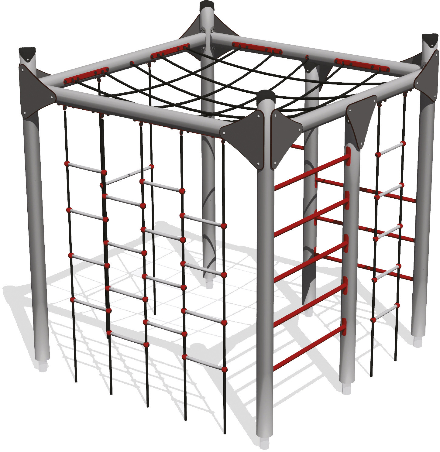 Structure multi-jeux 5 à 12 ans - Uniplay Birro 8009126 - Hags - poteau acier - fondation à enterrer_0