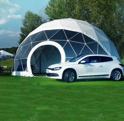 Tente dôme préfabriquée et portative - stand gonflable pour foires commerciales_0