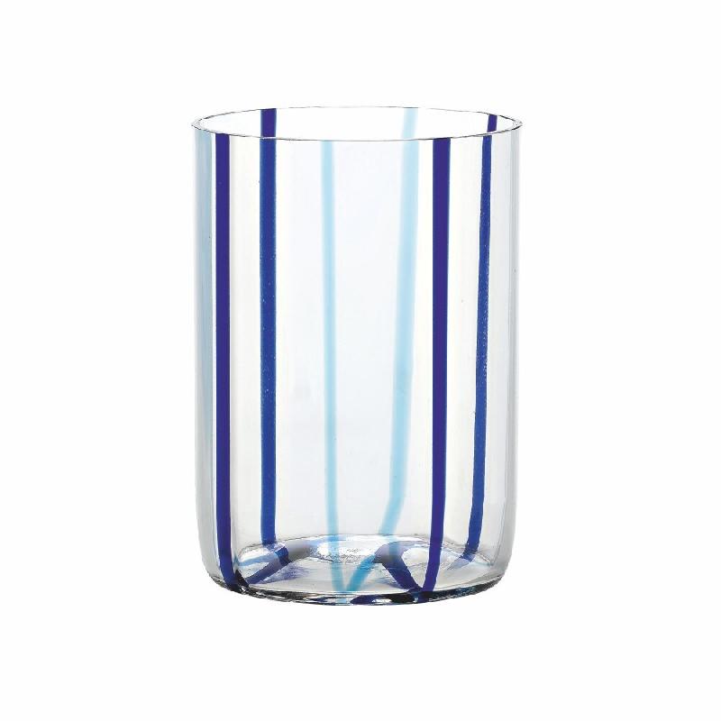 Verre Tirache Zafferano En Verre Borosilicate Bicolore Bleu Aigue-Marine Boîte De 6 Pièces - bleu tr00107_0