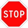 Panneau stop AB4 - Signalisation d'intersection en aluminium, dimensions et classes variées, certifié CE et NF_0