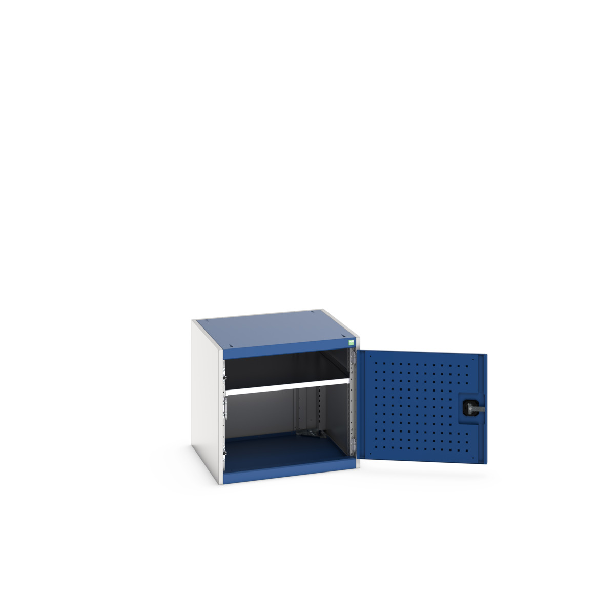 Armoire à tablettes Cubio SMF-666-1.1 - 40019118.11V - Portes Perfo - Acier renforcé - 650x650x600 mm_0