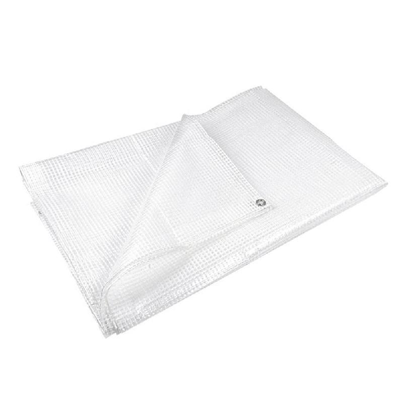 Bâche de protection 3x4 m 160 g/m2 - Transparente armée, polyethylène, imperméable et indéchirable - PRBD16003X04_0