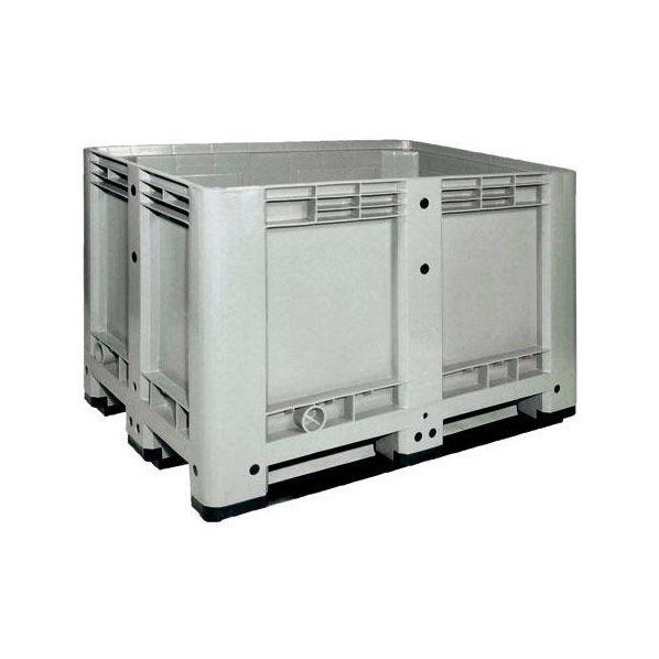 Caisse palette plastique 2 et 3 semelles Côtés pleins - 610 litres - 3 semelles_0