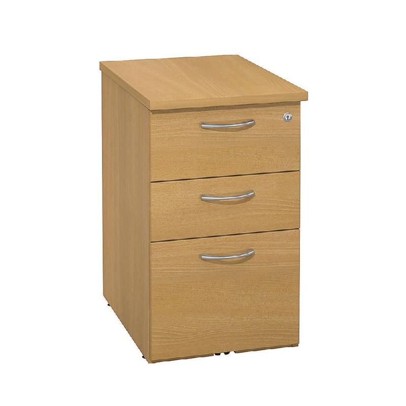 CAISSON MÉLAMINÉ NF ENVIRONNEMENT HAUTEUR BUREAU HÊTRE - H.72 X L. 42 X P. 60 CM