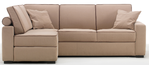 Canapé d'angle Smart Angle - petit format modulable avec chauffeuse mobile - tissu ou cuir - dimensions personnalisables_0