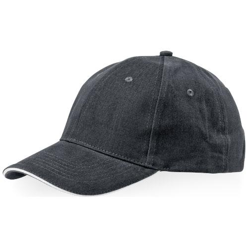 Casquette sandwich 6 panneaux Challenge - visière incurvée avec sandwich - 100% coton twill lourd brossé 275-280 g/m²_0