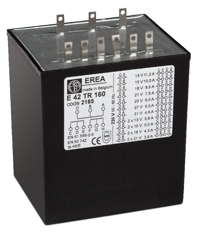 Transformateur monophasé E 42TR160 - 160VA - Protection pour applications électroniques - Upri 230V - Usec multiples_0