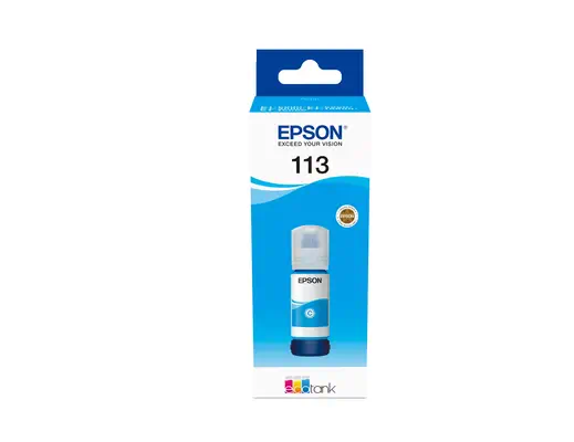 Epson 113 EcoTank Pigment Cyan ink bottle_0