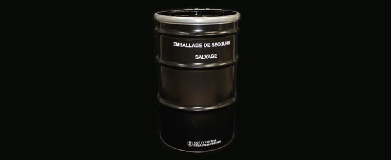 Fût de secours 400 L - Réf DV1004 - Cercle métallique avec fermeture à poignée basculante_0