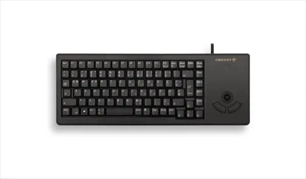 G84-5400 TRACKBALL KEYBOARD Clavier filaire miniature, trackball, USB, noir, AZERTY - FR_0