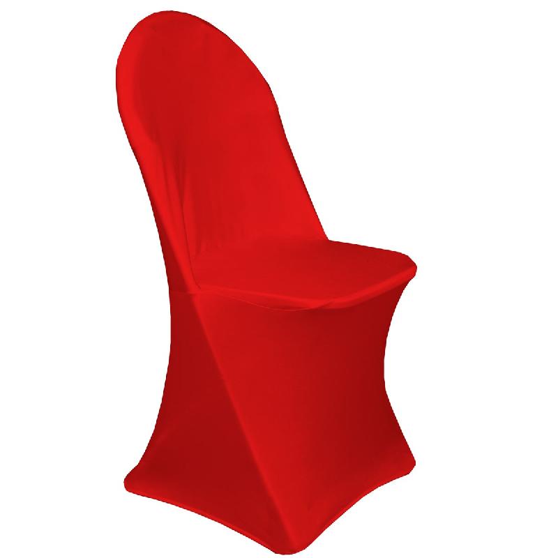 Housse de chaise pliante rouge - Spandex et polyester 210g/m² - Usage intérieur/extérieur_0