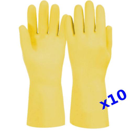 Lot de 10 paires de gants en latex naturel, taille 6-7 - DIVGANTSLATEX-x10-07N_0
