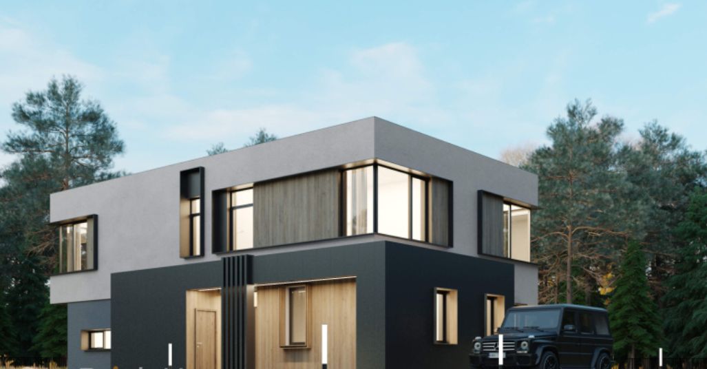 Maison moderne parametrique béton acier à deux étages 265 m2 - ISK265_0
