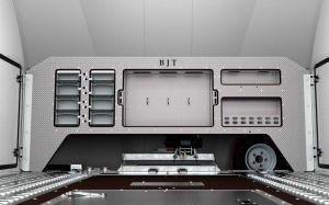 Option station de rangement premium - Race Transporter 5 avec capacité 4 Jerrycans 20L et 8 casiers mobiles_0