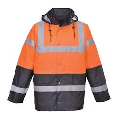 Portwest - Parka de travail bicolore imperméable HV Orange Taille M - M orange 5036108129799_0