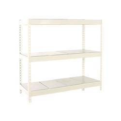PROREGAL Étagère pour Charges Lourdes METAL BEAST THREE | HxLxP 150x120x60cm | 600kg par Niveau | Blanc - blanc métal PR_RS18-137_0