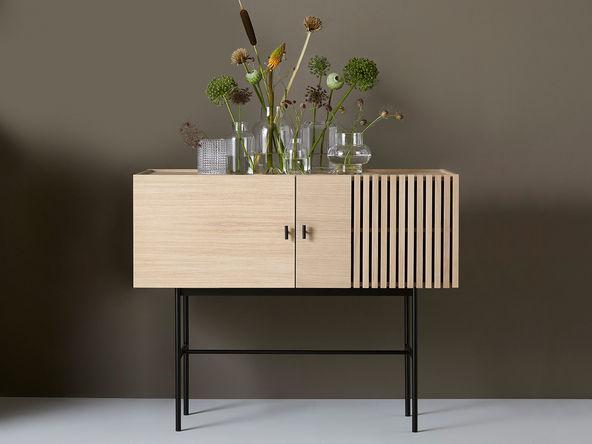 Meuble de serviceArray avec pied métal, structure en bois massif_0