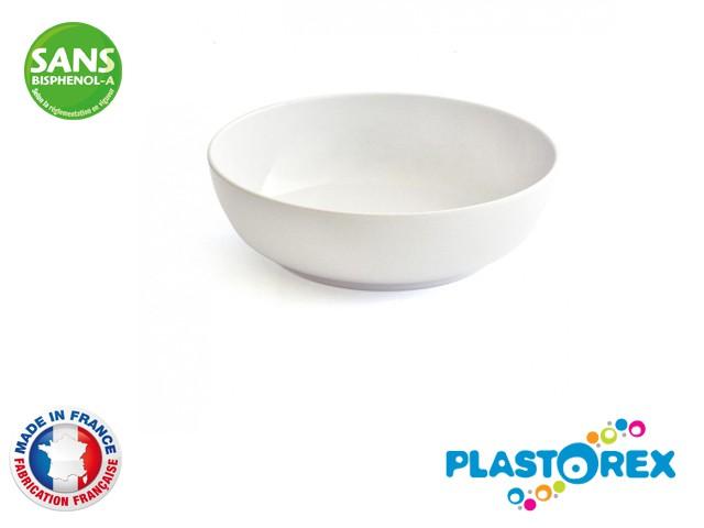 SALADIER MELAMINE DIAM 24 CM BLANC