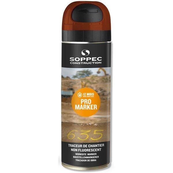 Traceur de chantier PROMARKER marron non fluorescent 12 mois - 500 ml - SOPPEC SOP141509_0
